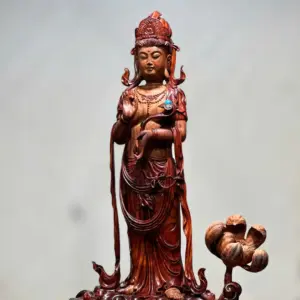 Tượng Phật Gỗ Nu Trắc Cao 58cm