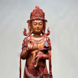 Tượng Phật Gỗ Nu Trắc Cao 58cm