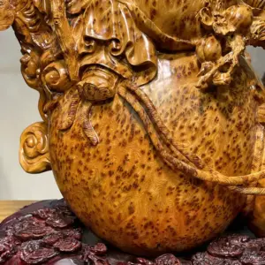 Tượng Ông Thọ Gỗ Nu Ngọc Am Cao 56cm