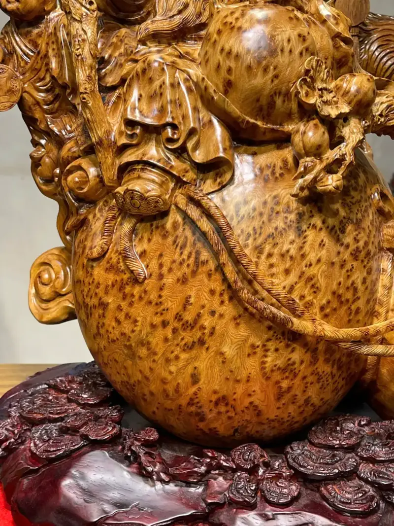 Tượng Ông Thọ Gỗ Nu Ngọc Am Cao 56cm