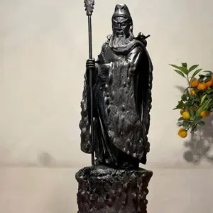 Tượng Quan Công Gỗ Mun Cao 52cm