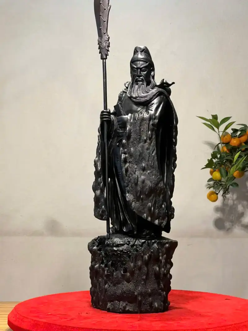 Tượng Quan Công Gỗ Mun Cao 52cm