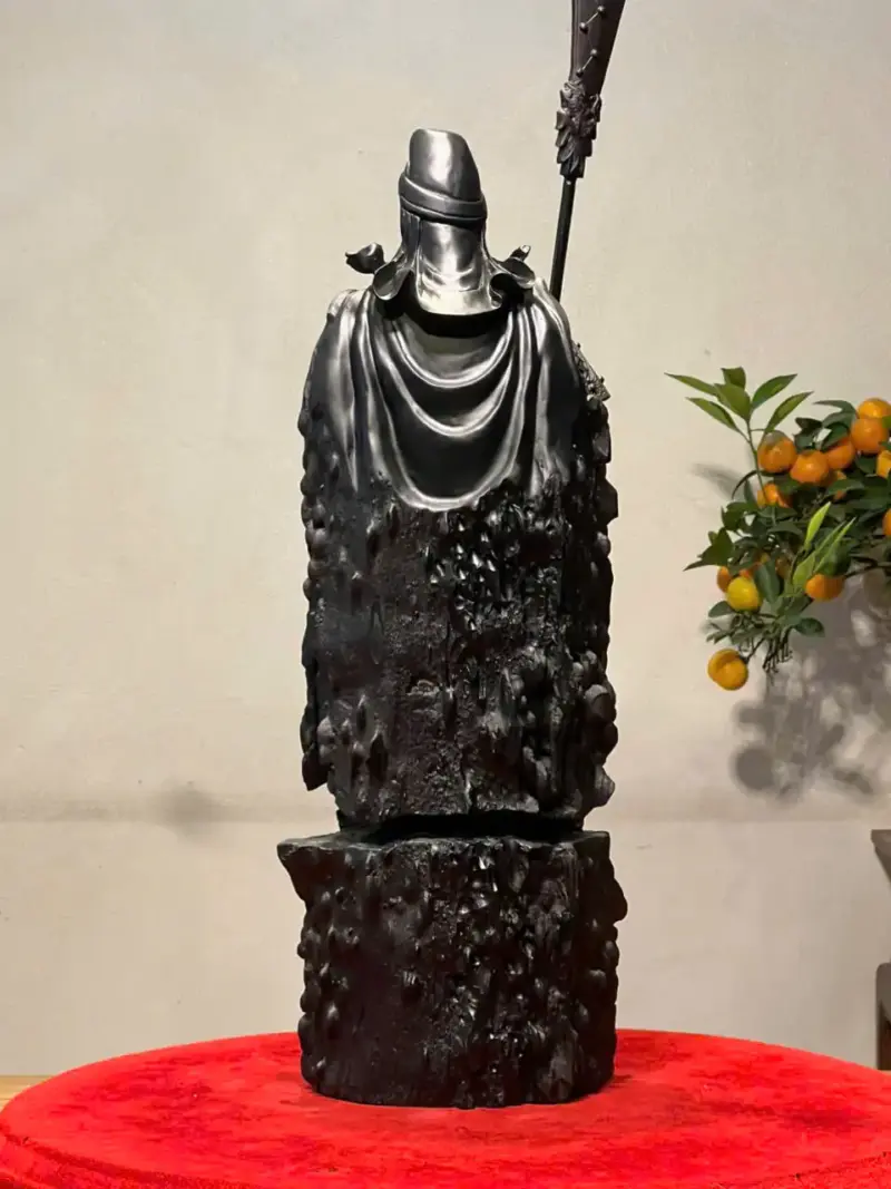 Tượng Quan Công Gỗ Mun Cao 52cm