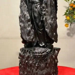 Tượng Quan Công Gỗ Mun Cao 52cm