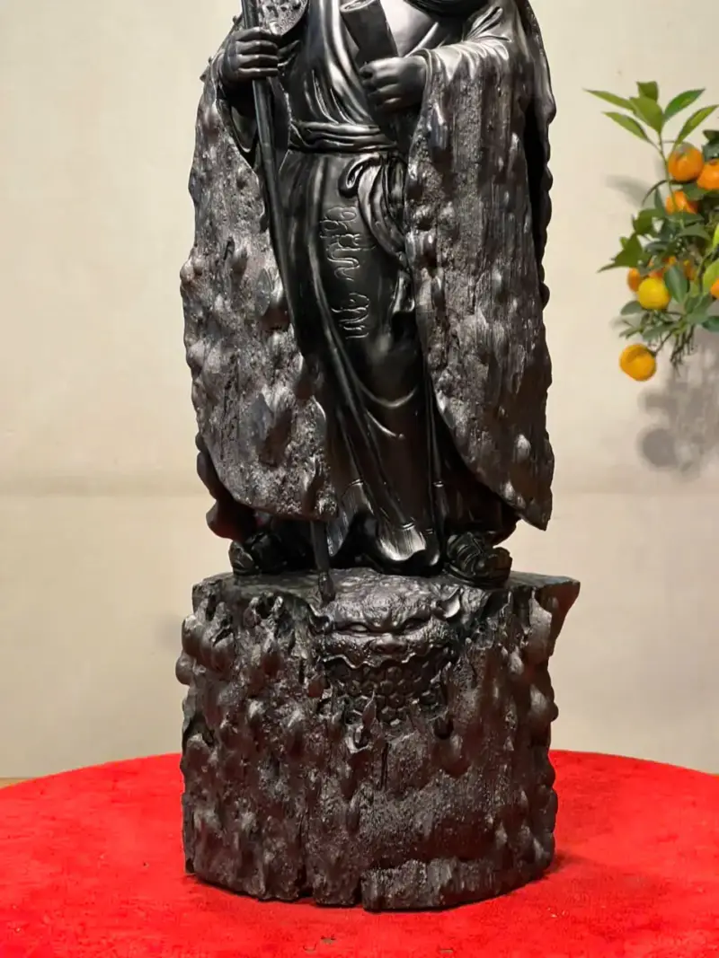 Tượng Quan Công Gỗ Mun Cao 52cm