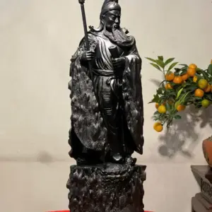 Tượng Quan Công Gỗ Mun Cao 52cm