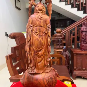 Tượng Ông Thọ Tiên Gỗ Sưa Bắc Liền Khối Cao 54