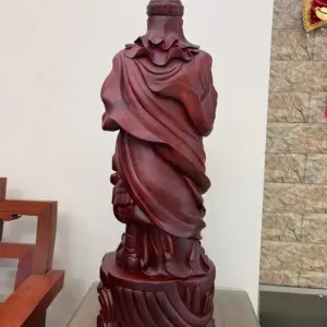 Tượng Trần Quốc Tuấn Gỗ Tử Đàn Liền Khối Cao 70cm